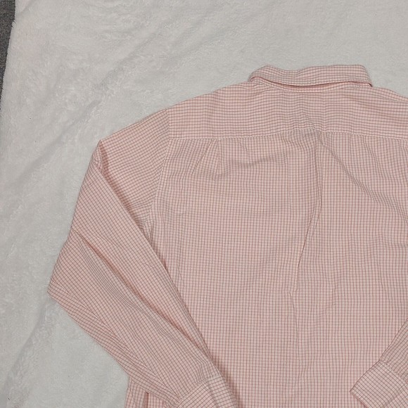 J Crew Shirt Men's Size XL Orange White Plaid Button Down Long Sleeve Casual - Picture 10 of 12